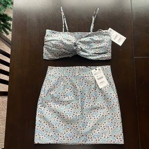 Zara. Two piece skirt set. Brand new with tags